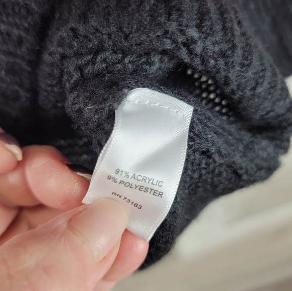 Cable & Guage Raised Rose Ribbed Knit Sweater Womens Size Small - Picture 12 of 16